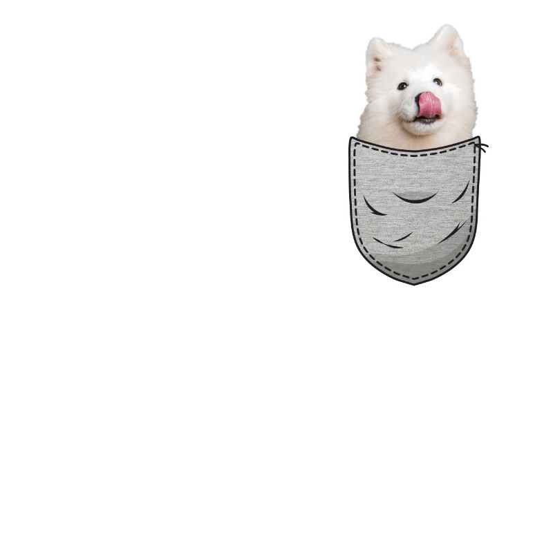 Samojede Samoyed Brust-Tasche Pocket Hundebesitzer