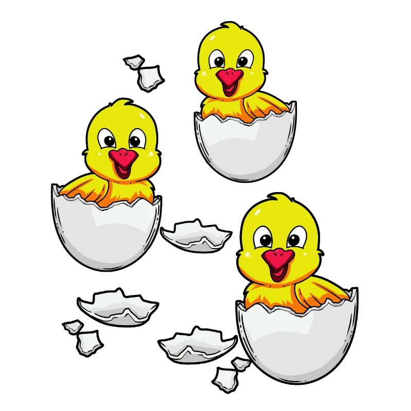 Eggshell chick Easter chicken farm egg