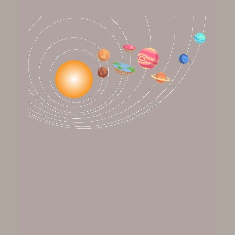 Outer Space Funny Flat Earth Science Planets