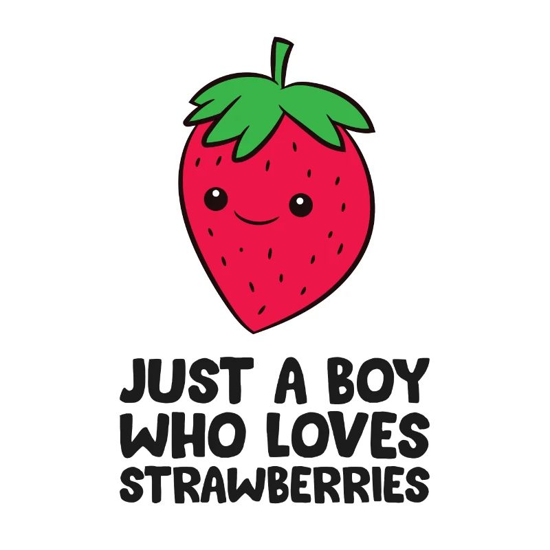 Nur ein Junge, der Erdbeeren liebt