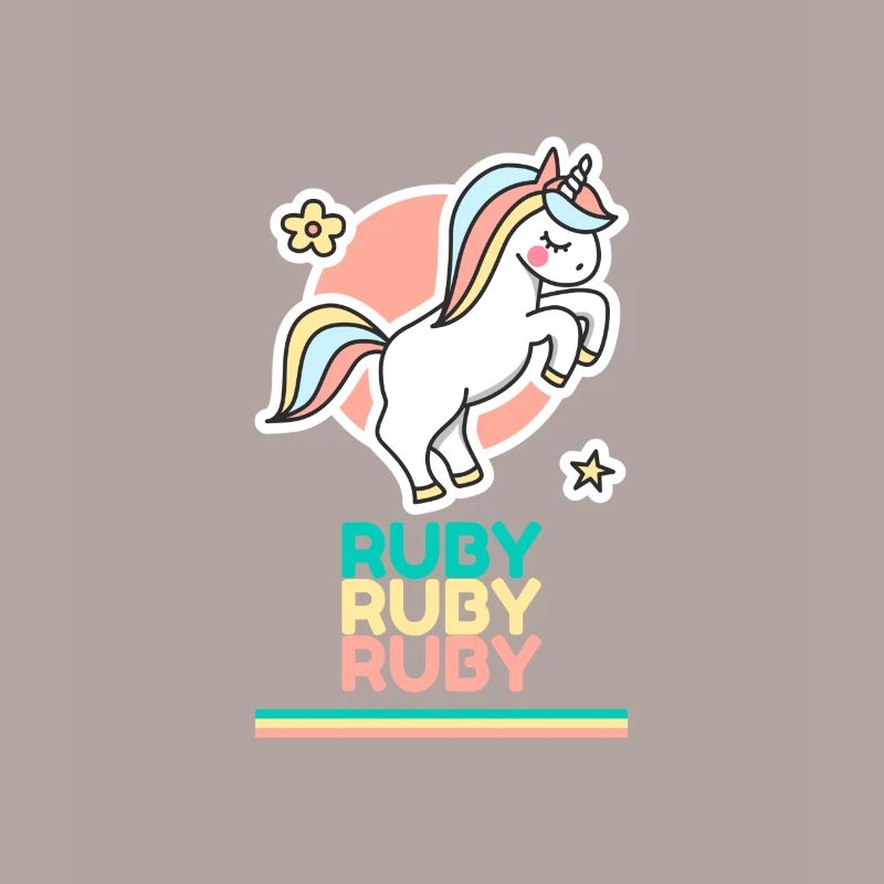 Ruby Prénom Cadeau Douce Licorne