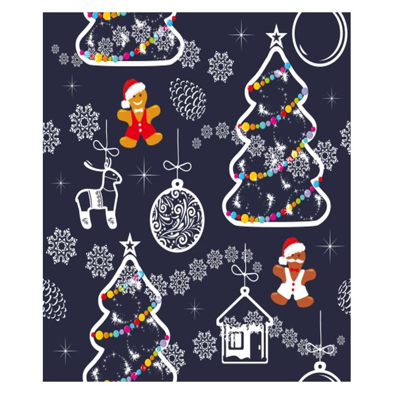 Seamless Festive Pattern With Christmas Tree