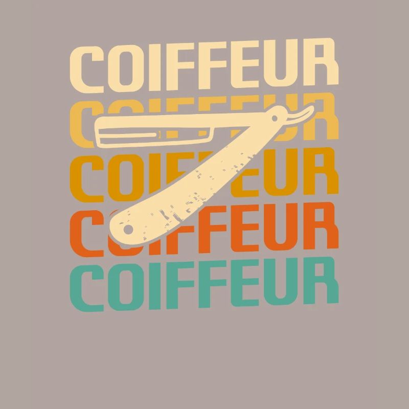 Retro Coiffure Barbier Coiffeuse