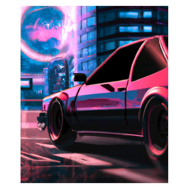 Vaporwave Esthétique Synthwave Car