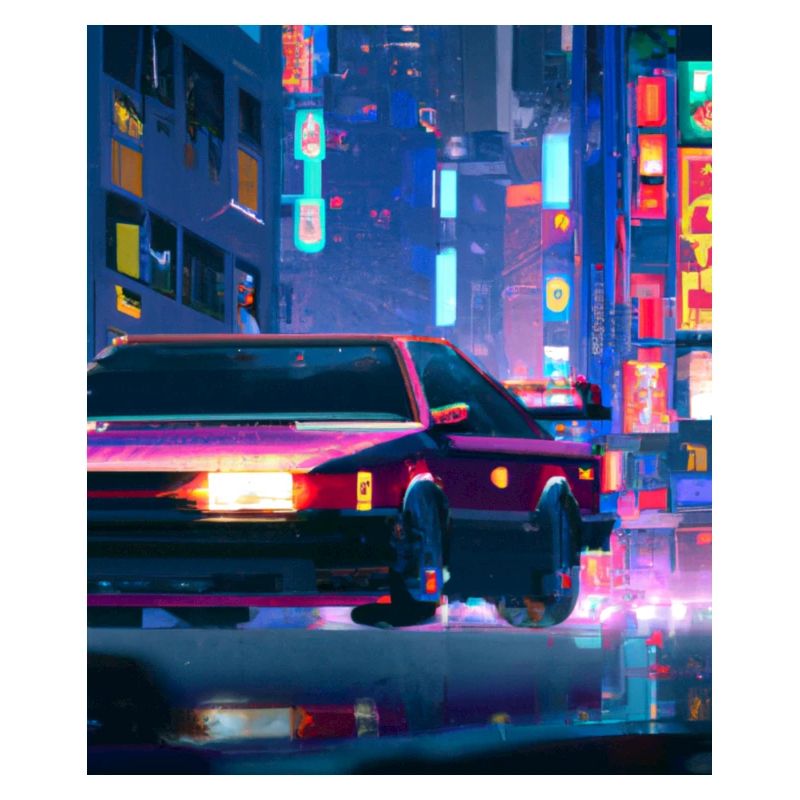 Vaporwave Esthétique Synthwave Car
