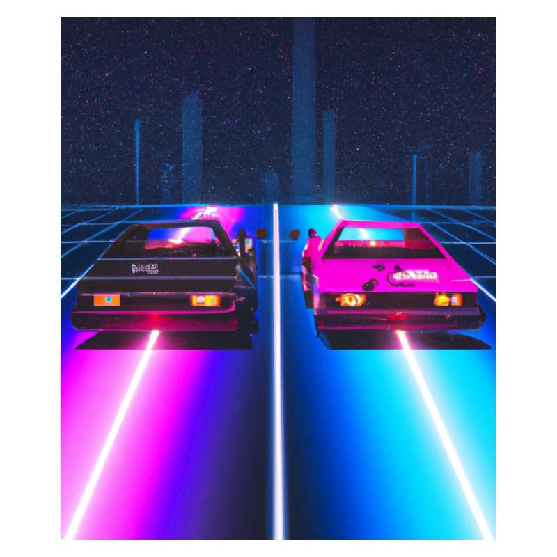 Vaporwave Aesthetic Synthwave Car