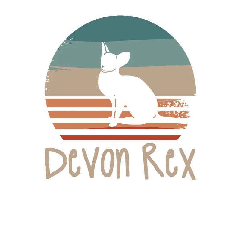 Vintage Retro Devon Rex Cat Lover