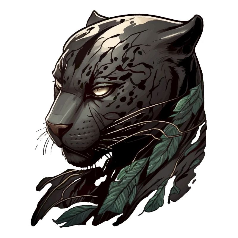 Kopf eines dunklen Panthers