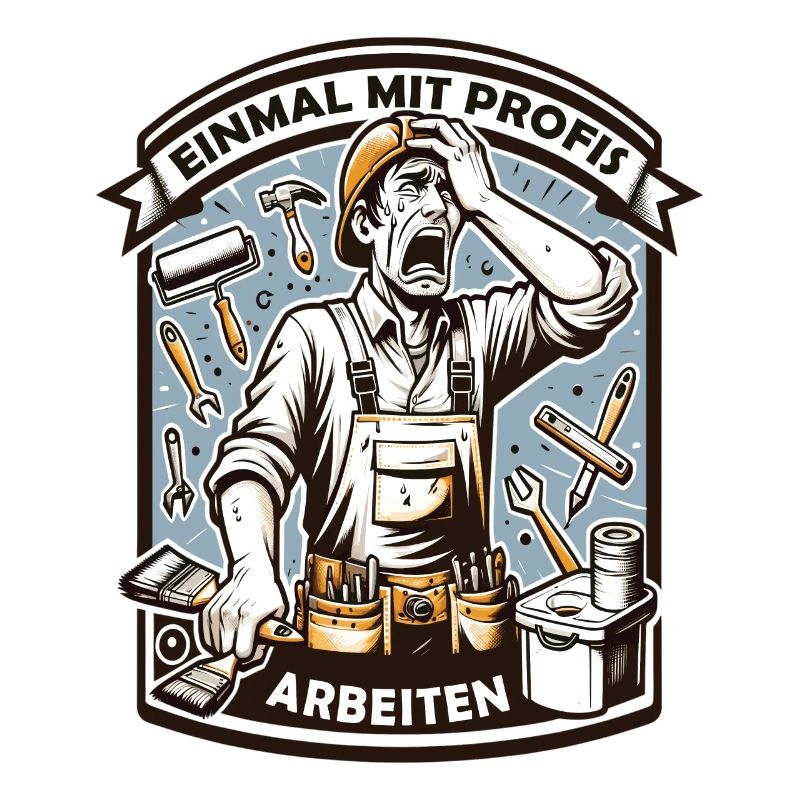 Working with professionals, funny master painter