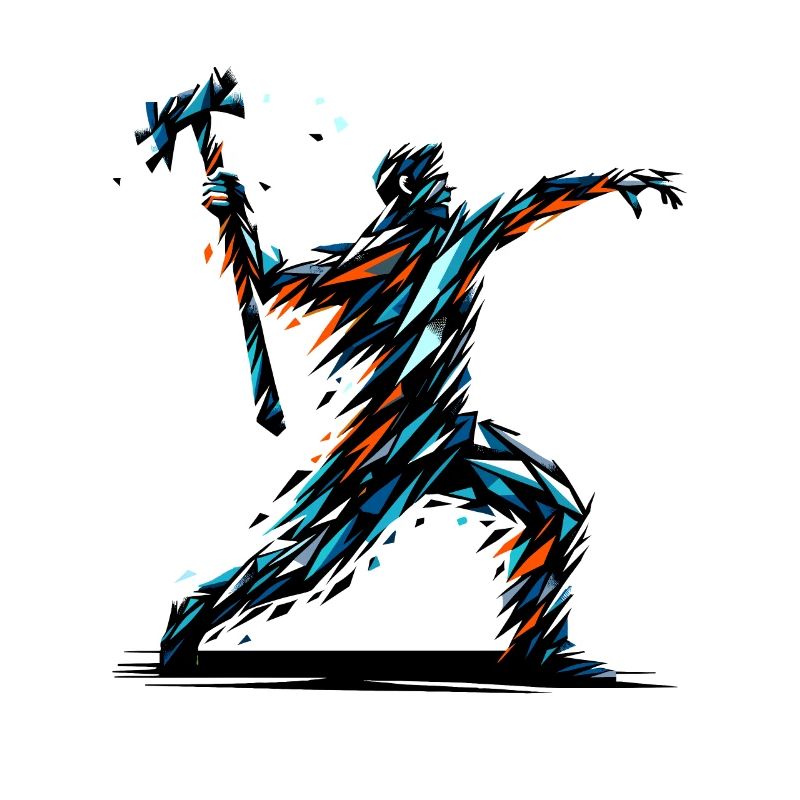 Polygon Art Axt Werfen Beil Werfer Äxte