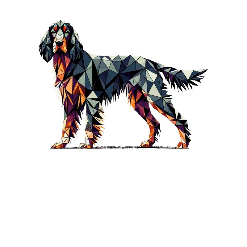 Art géométrique Gordon Setter Setters