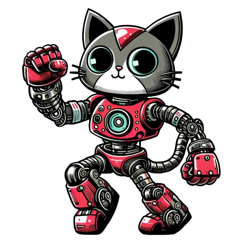 Cat, Robot, Cyborg, Dancing, Dancer, Disco