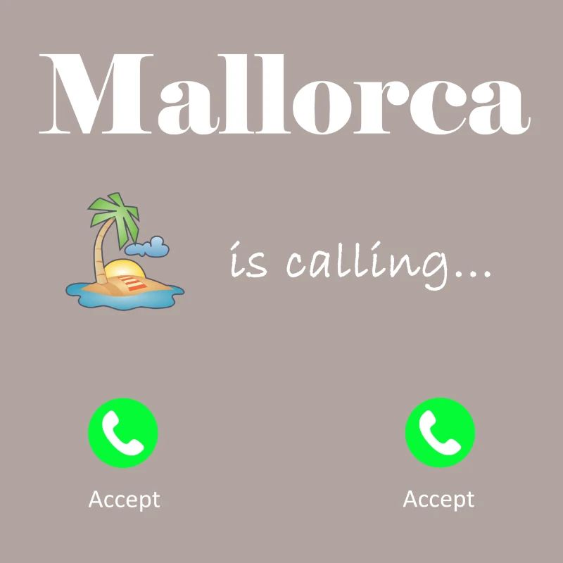Mallorca is calling, Lustiges Geschenkidee Palme