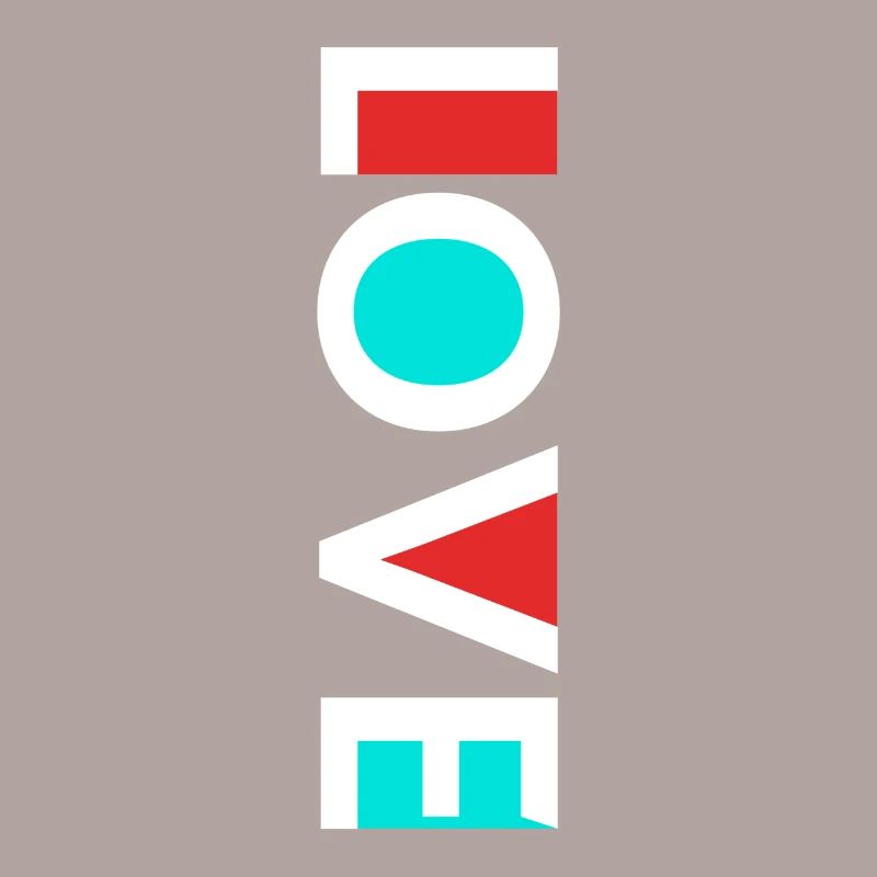 Love Text Logo Design - White
