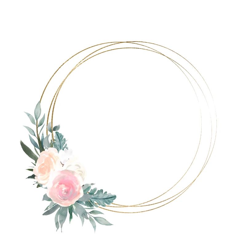 Flowers circle customizable