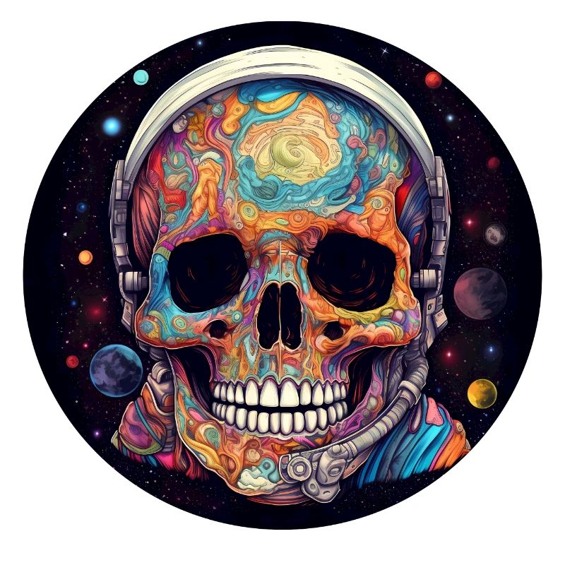 Crâne de l’espace psychédélique