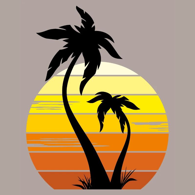 Palm trees at sunset