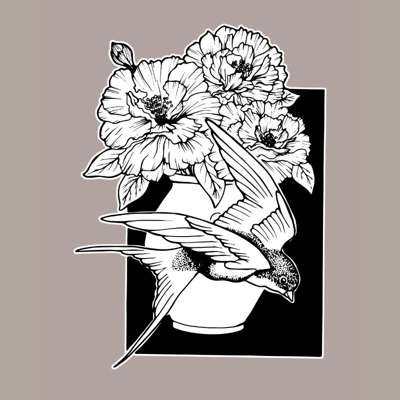 Schwalben Blumenstrauß 2
