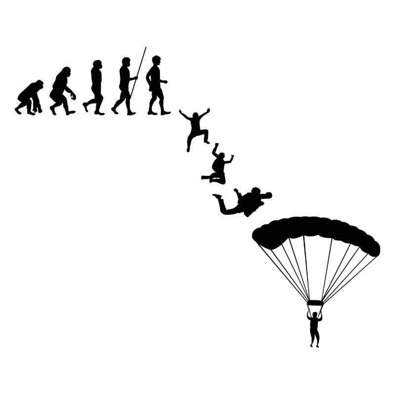 Fallschirm Springer Entwicklung Evolution schwarz