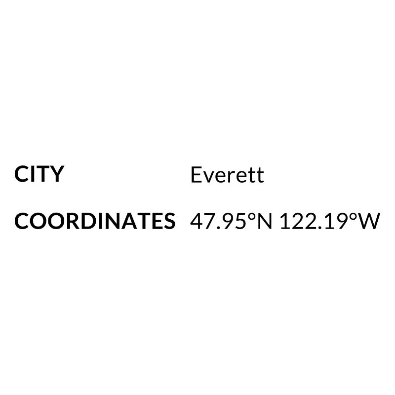 Everett, Washington, États-Unis les coordonnées