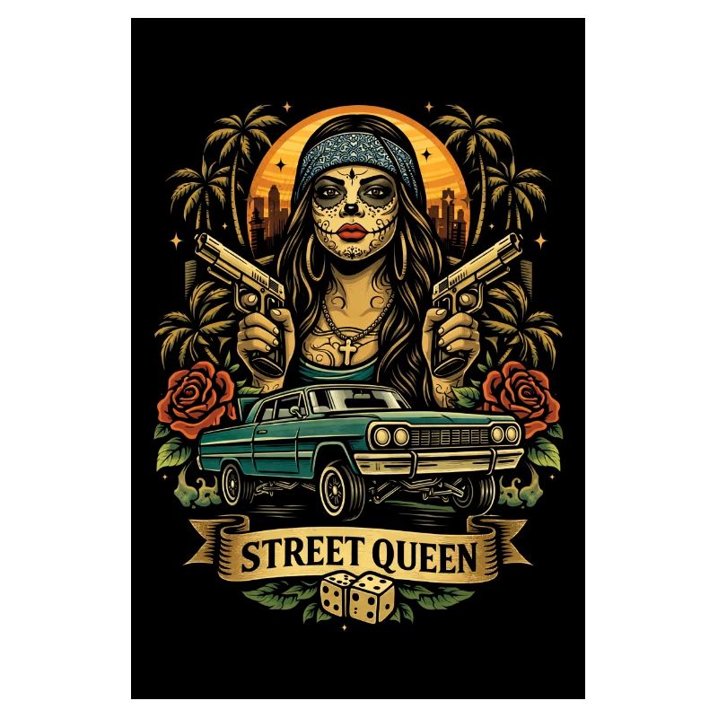 Straßenkönigin Día Muertos