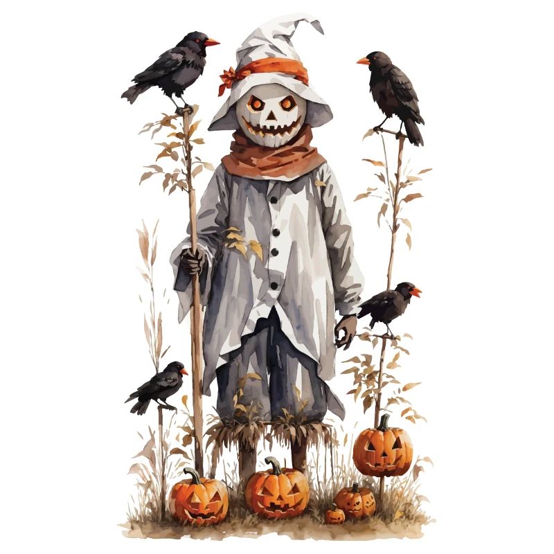 Herbstliche Vogelscheuche Halloween Ästhetik
