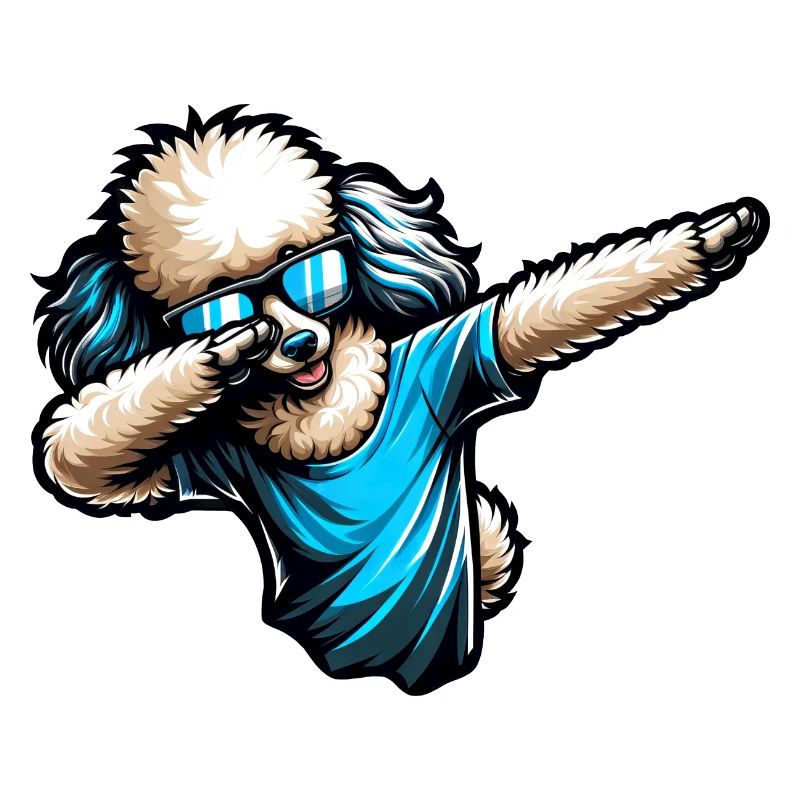 Caniche cool Dabbing Design élégant