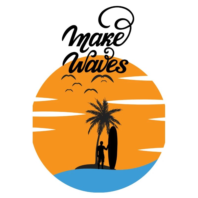 Planche de surf avec Sunset Red - Make Waves