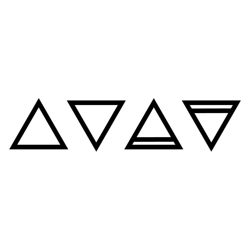 Éléments, de symboles, de triangle, de magie,