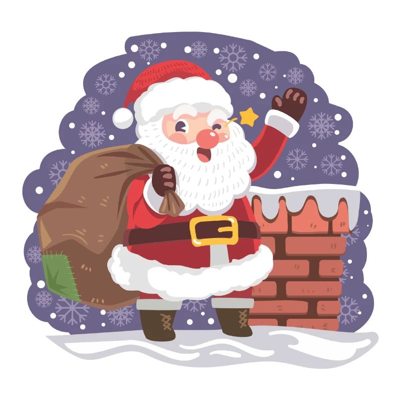 Der Weihnachtsmann ist da.