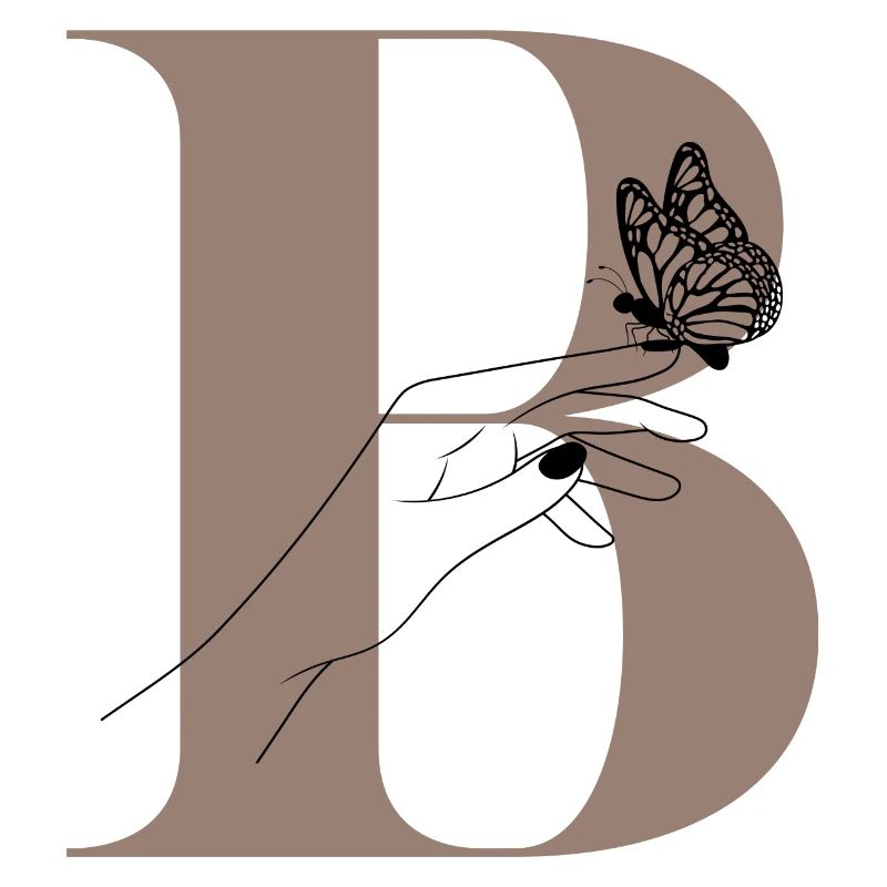 Letter B Magic butterfly