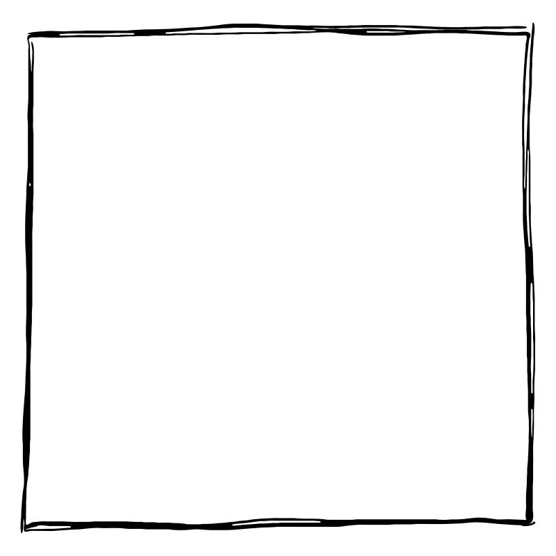 Ink Drawn Square Frame (1c)