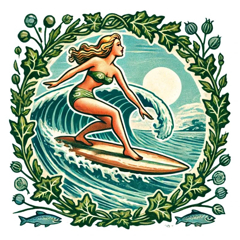 Surfer-Mädchen
