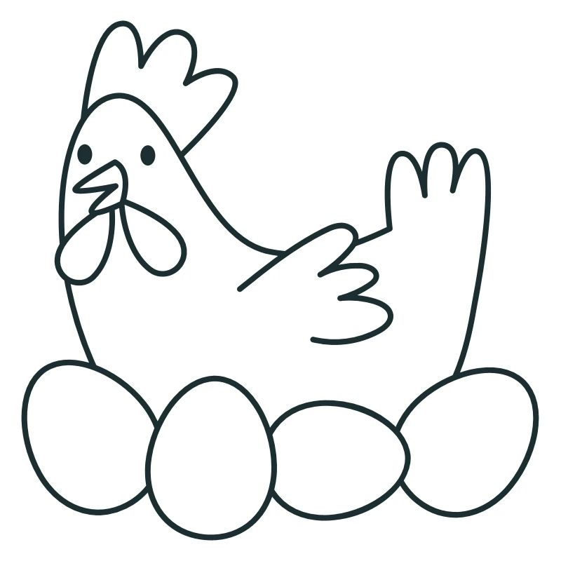 Hühner-Chook mit Eiern