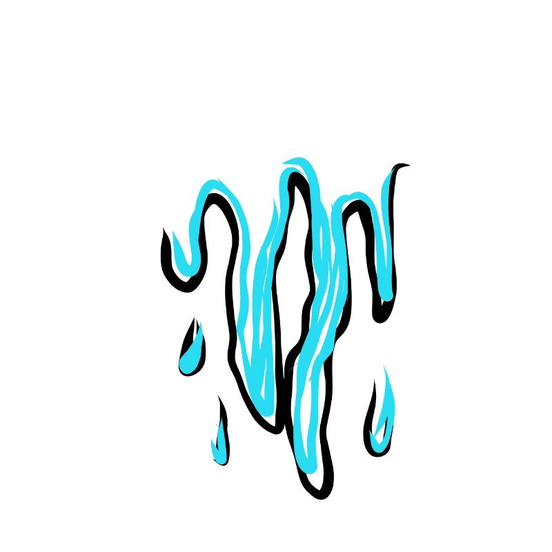 Dripping blue Design Modern
