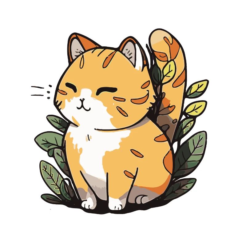 Comic Cute Kawaii Katze Sternchen Kitten Kätzchen