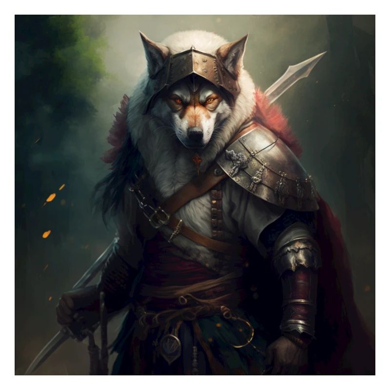 Guerrier loup avec épée