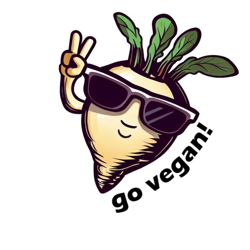 Cute vegan turnip. Peace!