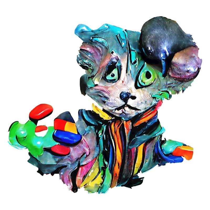Chat coloré