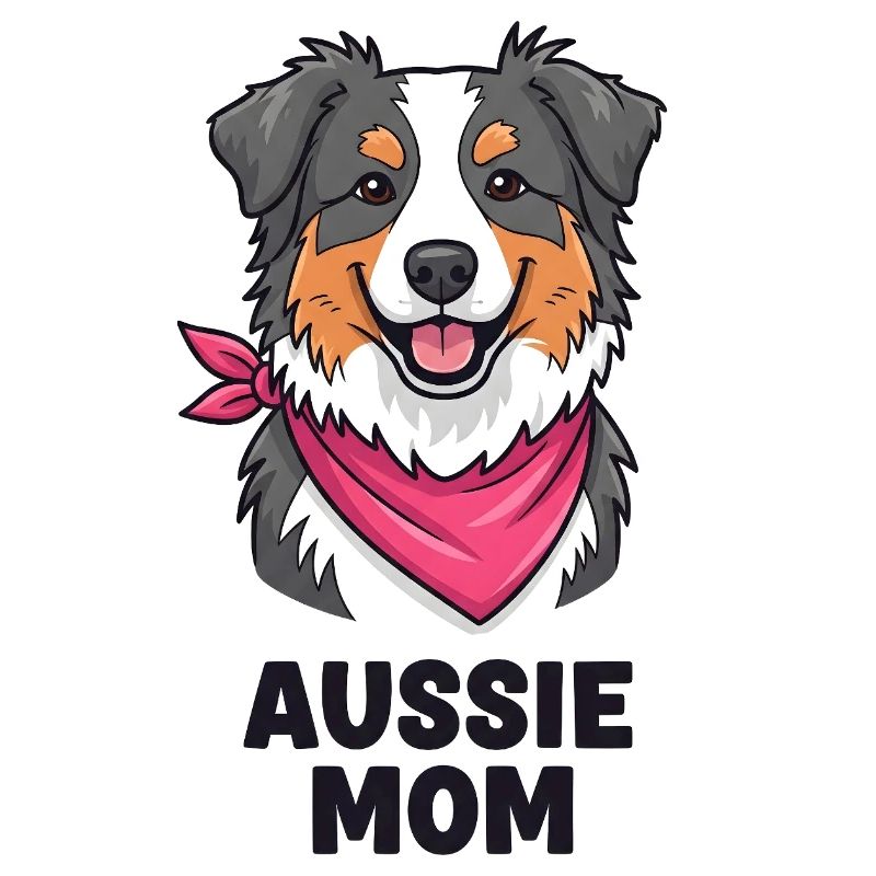 Australian Shepherd mit Halstuch - Aussie Mom