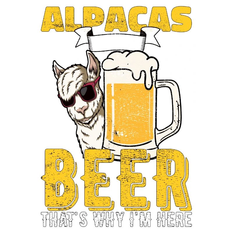 Alpakas Bier Alkohol Spruch Geschenk