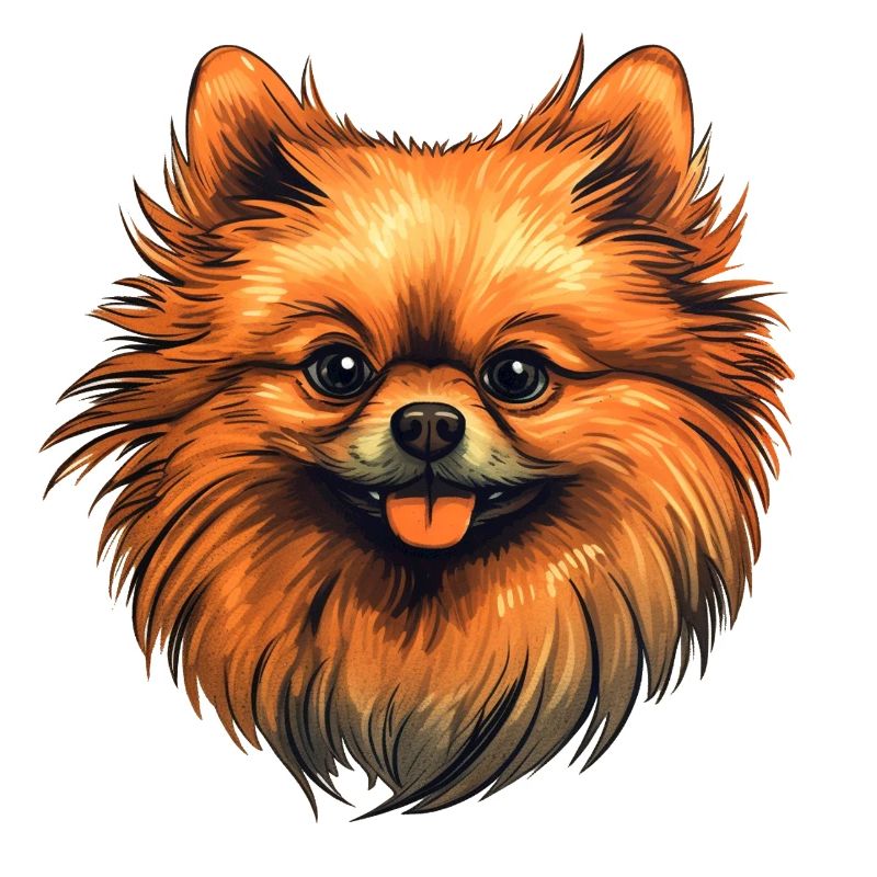 Dessin de Spitz miniature de Poméranie