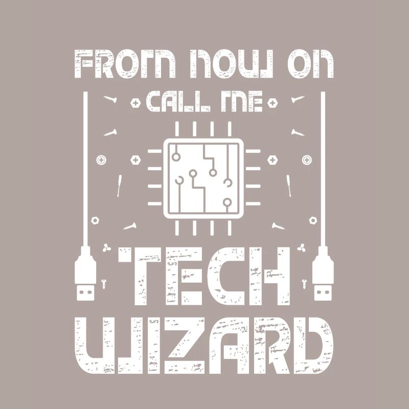 Call Me Tech Wizard Funny IT Support Computer