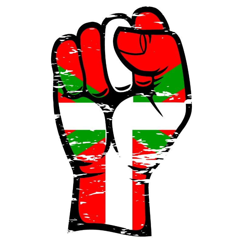 Poing de drapeau basque utilisé