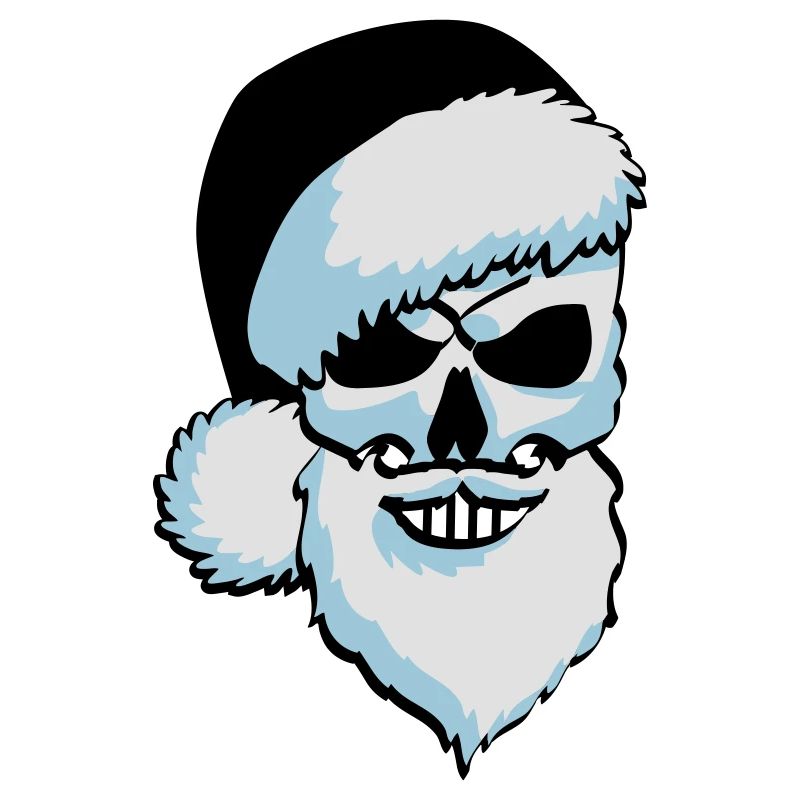 Totenschädel Weihnachtsmann