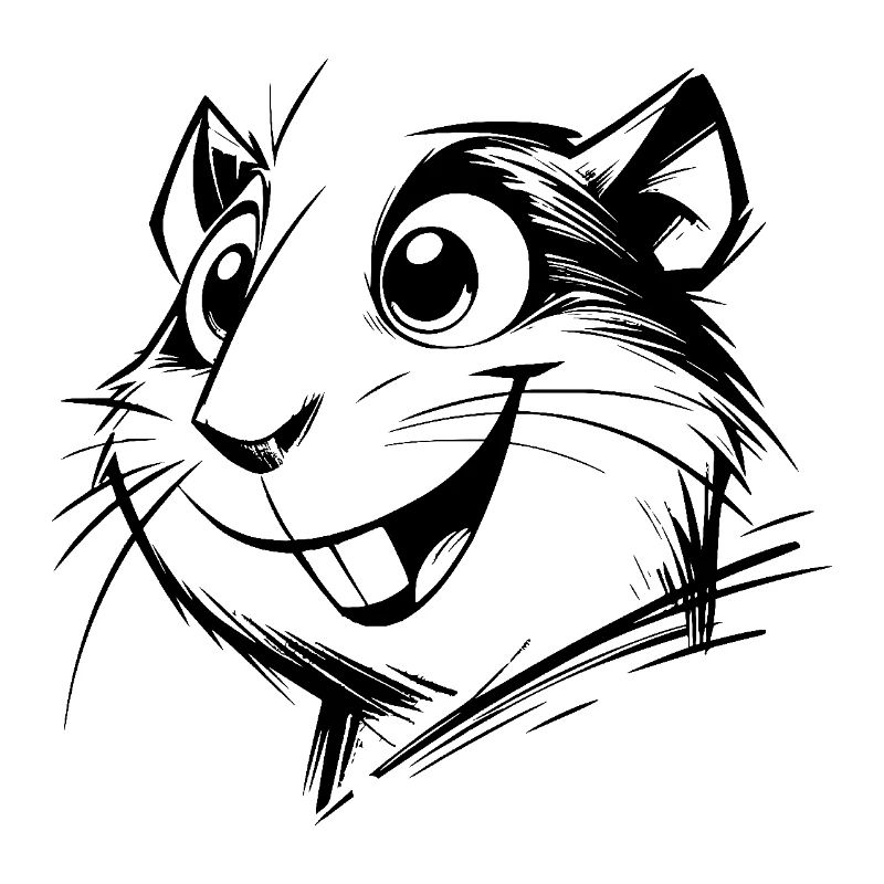 Portrait de cochon d’Inde mignon pour enfants