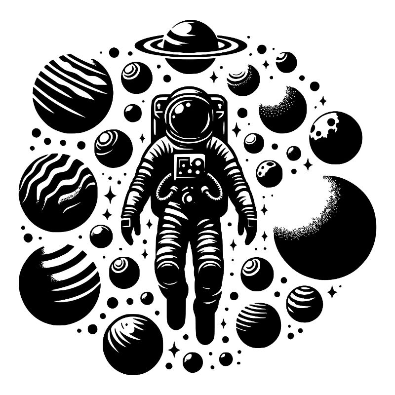 L’astronaute dérive dans l’univers