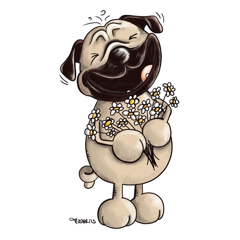 Süßer Mops - Möpse - Mopsfideler Mops - Geschenk