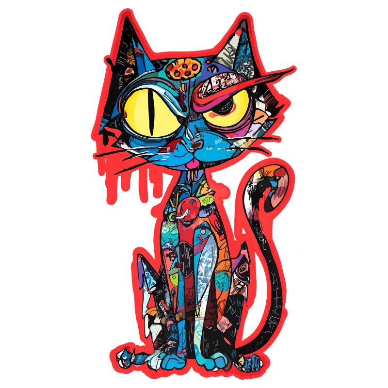 Katze Kunst Bunt