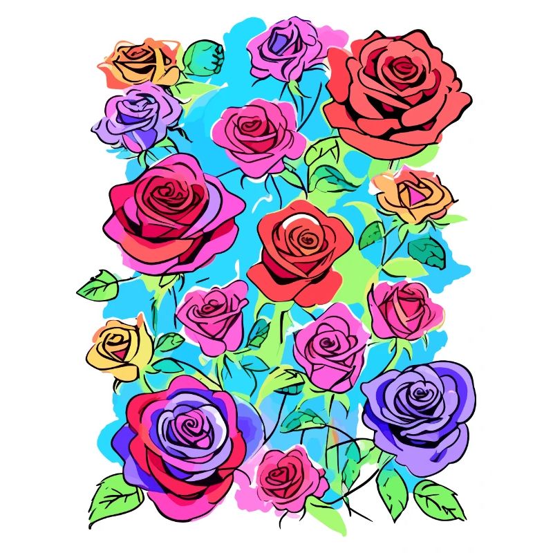 Bunte Rosen